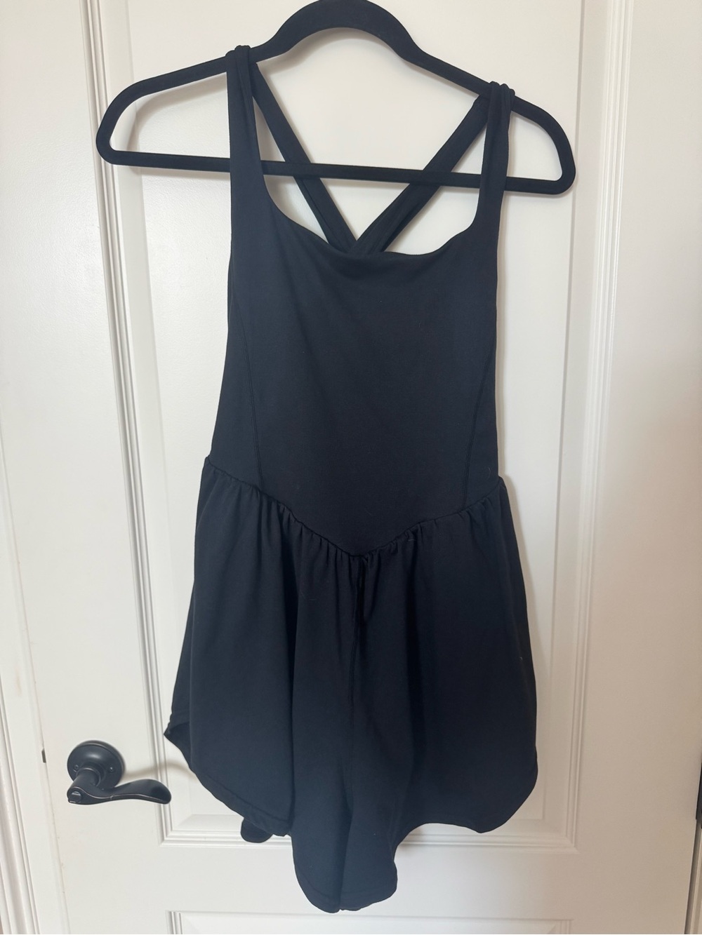 Free People Black Cross-Back Romper